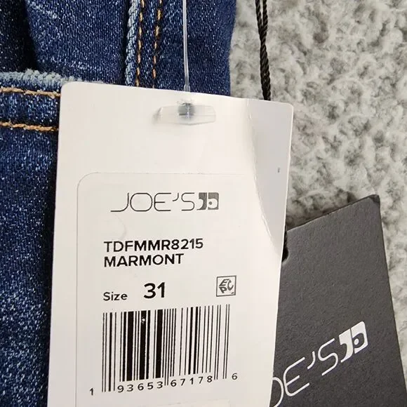 Joe's Jeans The Asher Slim Fit Jeans Mens 31 Navy Denim Faded Button Zip Closure - Picture 5 of 15